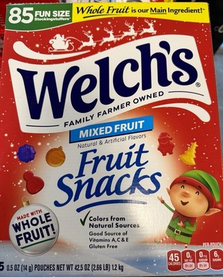 Welch's Lunchbox Perfect Mixed Fruit Snacks - 85 Count .5oz EXP 08/25/26