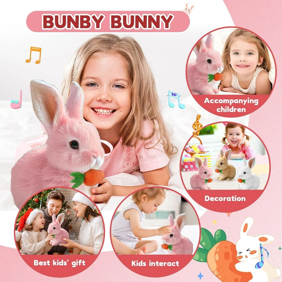 Bunny Pal - Easter My Realistic Bunny Toy，Bunny Pal Toy，Life Like Robotic Bu - Image 2 of 4