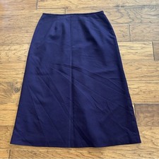Talbots Petite Vintage Skirt Wool A-Line Midi Wool Purple Cottagecore Granny 14