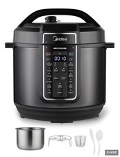 Electric Pressure Cookers Midea Cooker 8 Quarts Stainless Steel Inner Pot Black