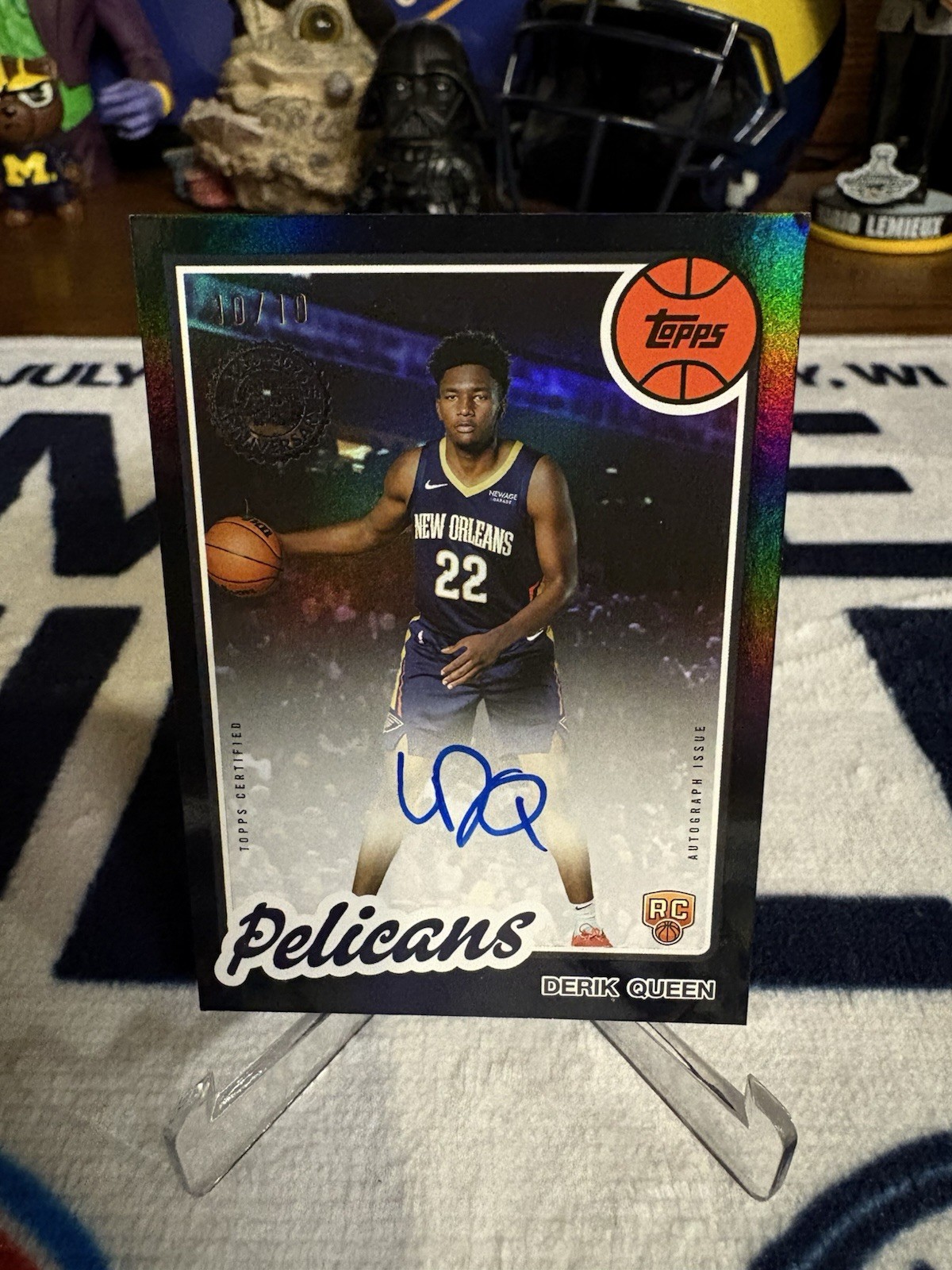 2025-26 Topps Basketball Derik Queen 1980 Black Rainbow Parallel Auto 10/10