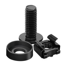 50-Pack M6 x 16mm Computer Rack Mount Cage Screws, Nuts Washers for Server ...