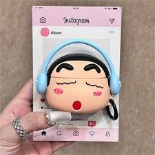 For Apple Airpods 4 1 2 3 Pro Crayon Shin-chan Earphone Case Soft Cute Cover