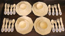 Vintage Little Tikes Victorian Elegant Dinner Set Plates Saucers Cups Silverware