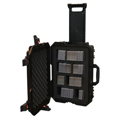 4-Row Heavy Duty Travel Roller Case for Graded Cards   EVORETRO Secure Transport