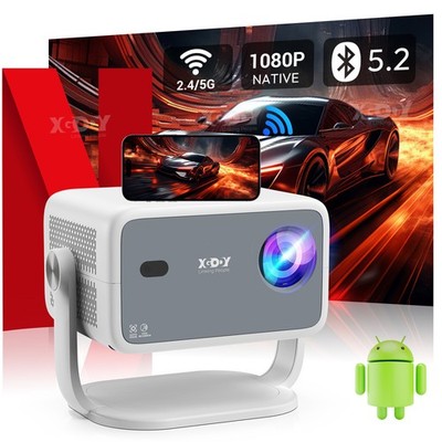 XGODY 4K 5G Full HD Projektor 25000 Lm WLAN Android 1080P Beamer Heimkino HDMI