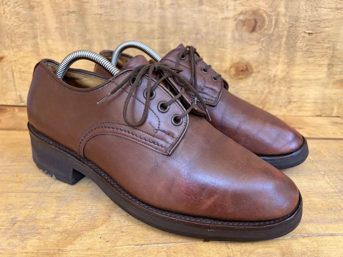 Tricker Plain Toe Derby Suede Brown Leather Men’s Dress Shoes Size 7.5 UK 8.5 US Tricker main image 2
