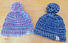 Pair of C.C Beanie Kids' Cute Warm and Comfy Children's Pom Pom Hats Multi-color