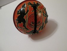 Vintage Halloween Tin Rattle Noisemaker Kirchhof- Witch Cat Bat
