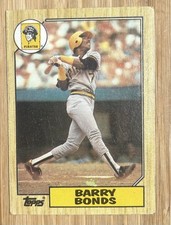 1987 Topps - Barry Bonds #320 (RC) RARE ROOKIE CARD WITH ERRORS