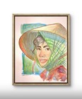 Original Asian Worker Painting By Alannah Dyer- Acrylic 8.5x11 in. Cultural Asia — photo 1