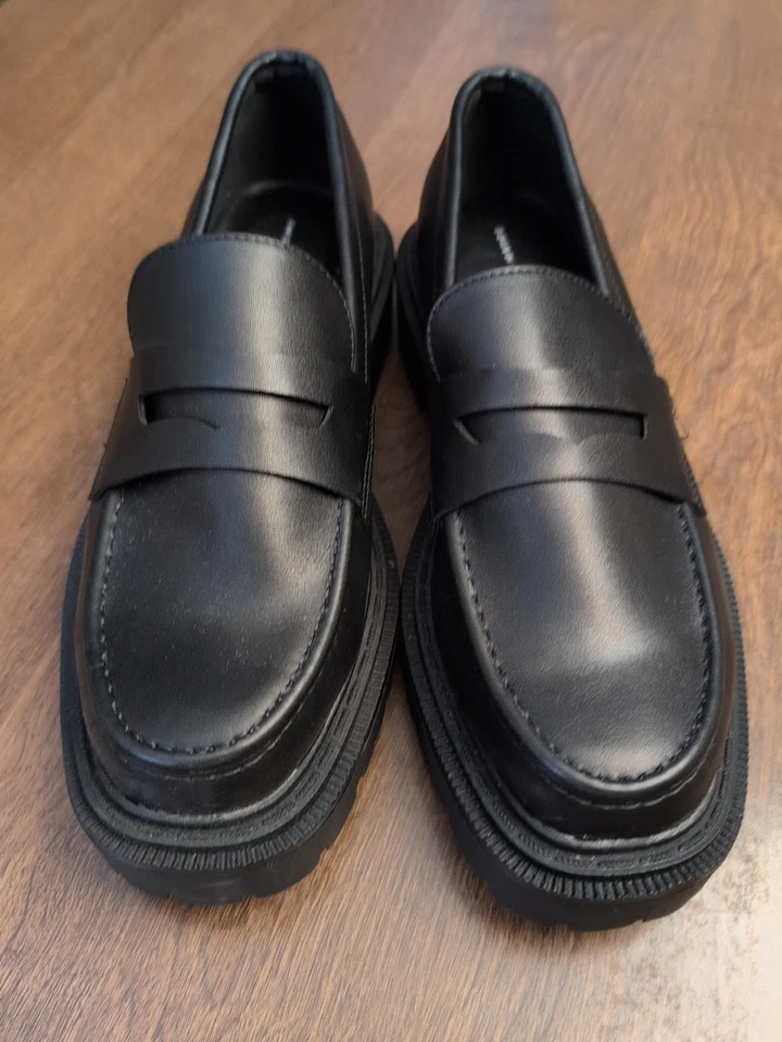 НОВЫЕ лоферы American Eagle Chunky Lug 7,5 ретро лоферы пенни черные  - Изображение 4 из 4