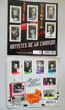 FRANCE 2011 SINGERS SPECIAL SHEET RED CROSS + TV SHEET rt07 /eh566