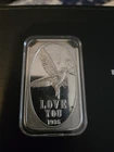 Super Rare "I Love You" By The Mint! Very Few Minted! 1 Oz .999 Silver Art Bar