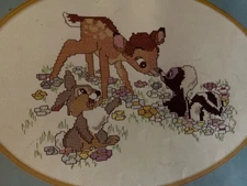 Disney Bambi, Thumper And Flower Counted Cross Stitch Pattern