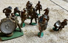 Set Of Vintage Toys Soldiers 1930/40s, Made Barday/ Manoil, Dimestore Soldiers