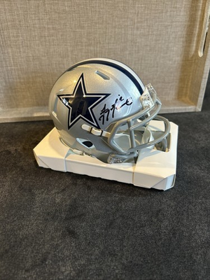 #ad Troy Aikman Signed Mini Helmet Dallas Cowboys Autograph with GTSM Aikman COA $200.00
