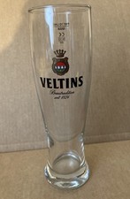 VELTINS GERMAN BEER RARE TALL PINT GLASS NR MINT MINT CONDITION FREE UK POSTAGE 