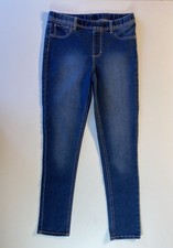 Jordache Lightweight Medium Blue Jeans Elastic Waist Girls Size XL 14-16 