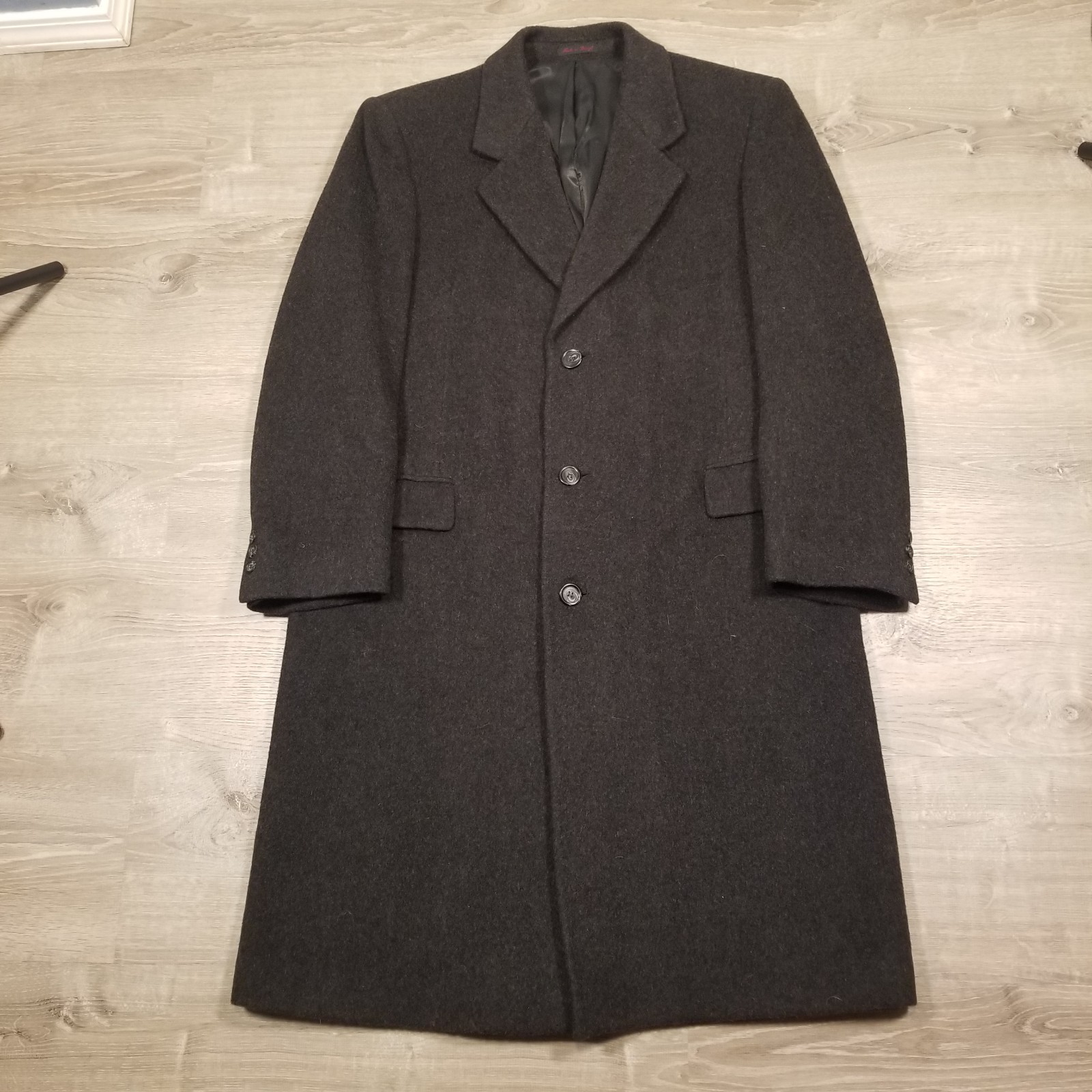 NINO CERRUTI Rue Royale Vintage Luxury WOOL CASHMERE Long Over Coat Mens 42R