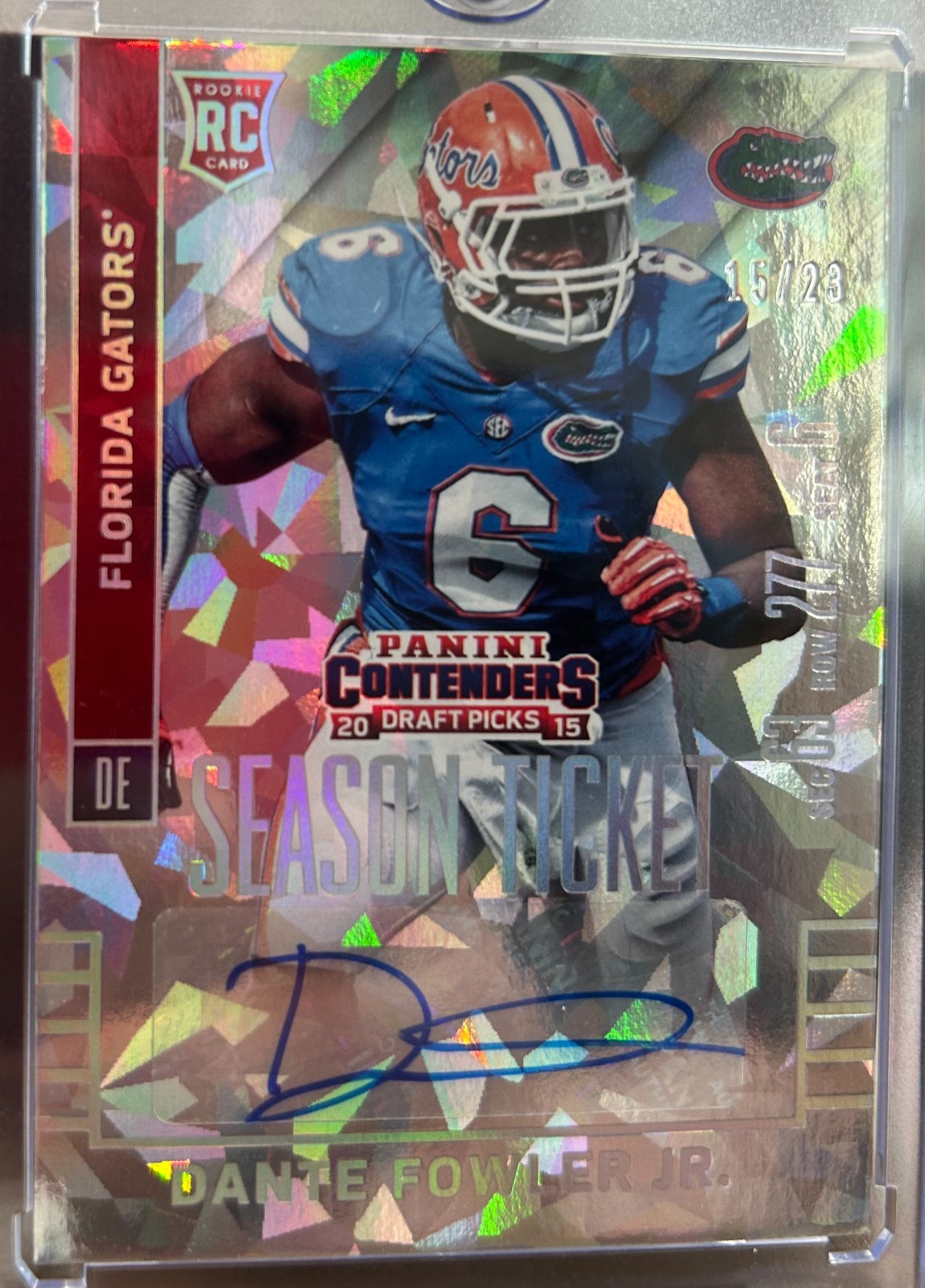 Dante Fowler Panini Contenders Draft Picks #112 Autograph-Cracked Ice
