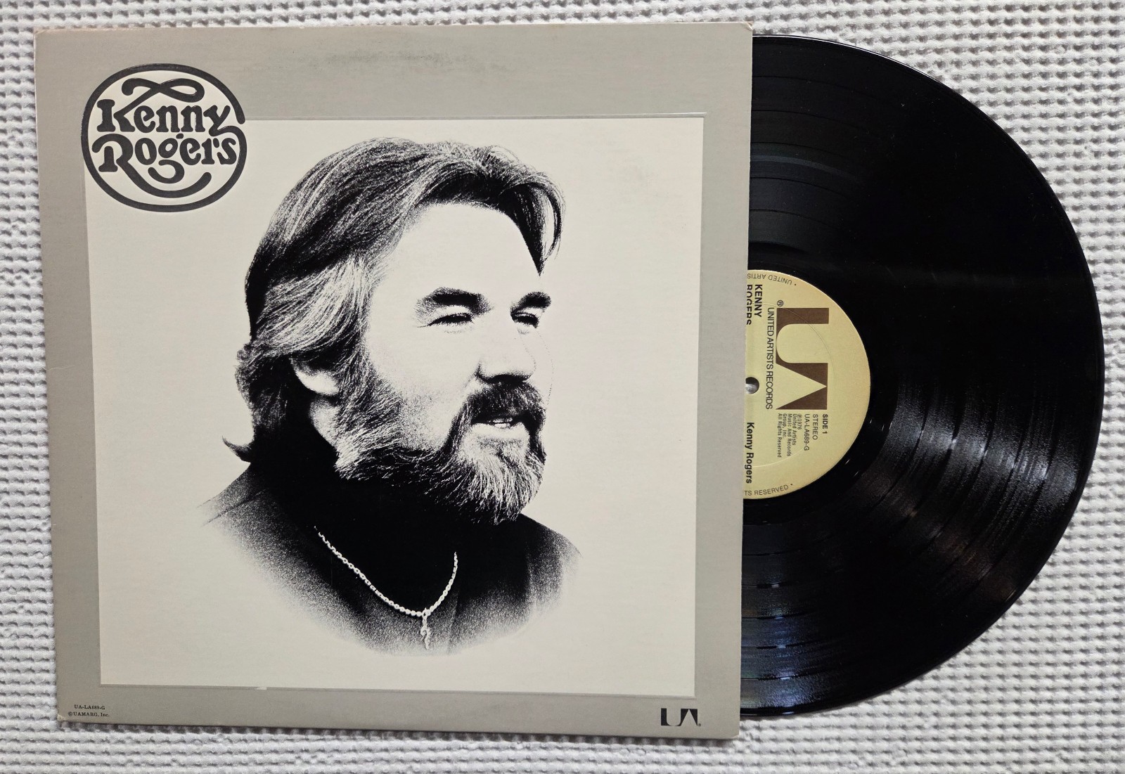 KENNY ROGERS Self-Titled Orig '76 UNITED ARTISTS Embossed Country Rock VG++