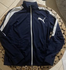 Puma T7 Track Jacket Mens Large Navy Blue Log...