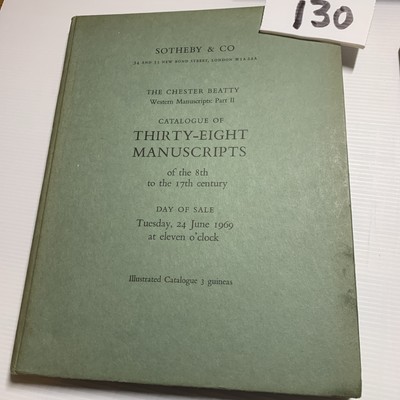 Southeby & Co. Chester Beatty. Catalogue of Western Manuscripts Part 2 1969