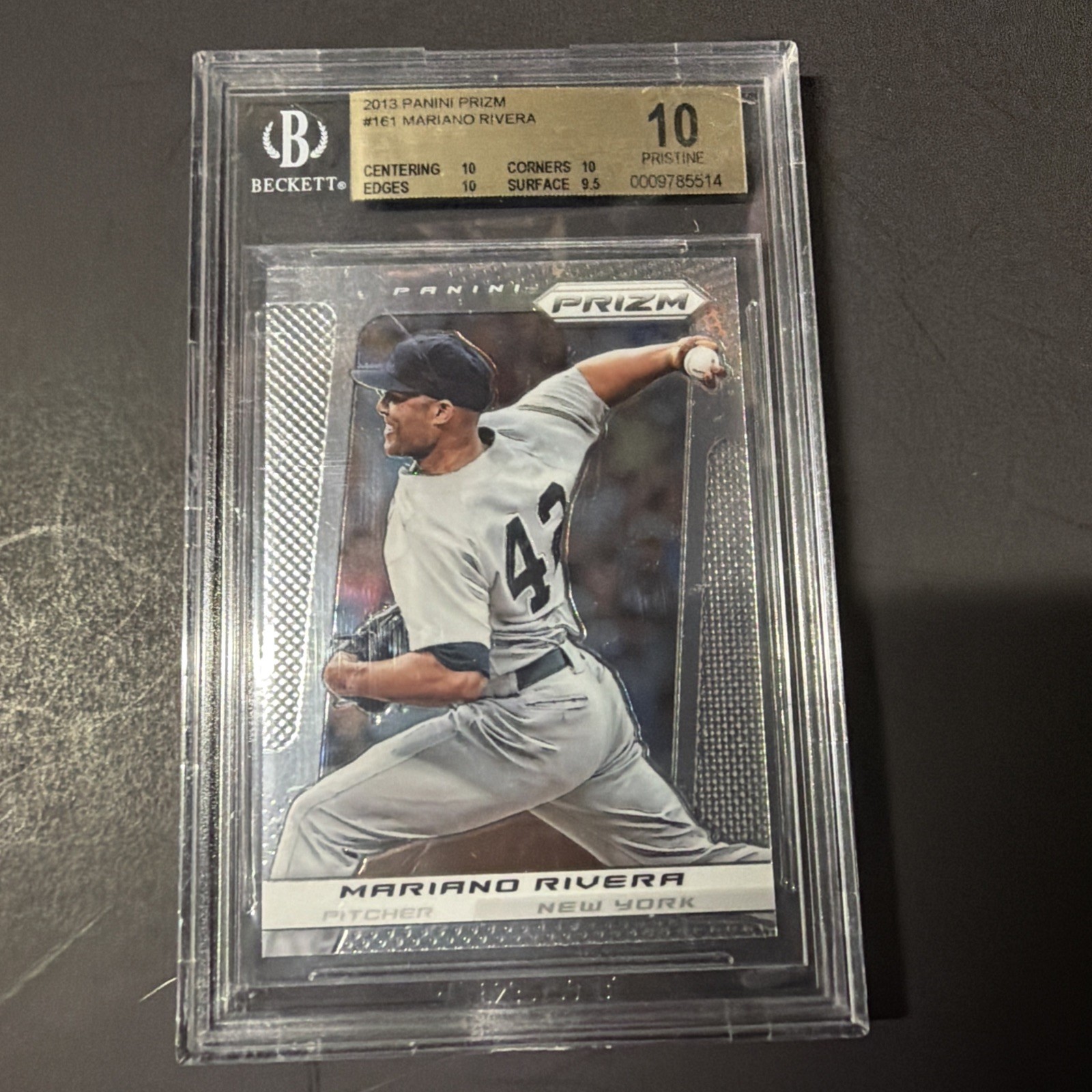 2013 PANINI PRIZM MARIANO RIVERA # 161 BECKETT PRISTINE 10