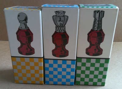 Avon After Shave For Men's TRIO Chess Pieces QUEEN / ROOK / PAWN (full decanters