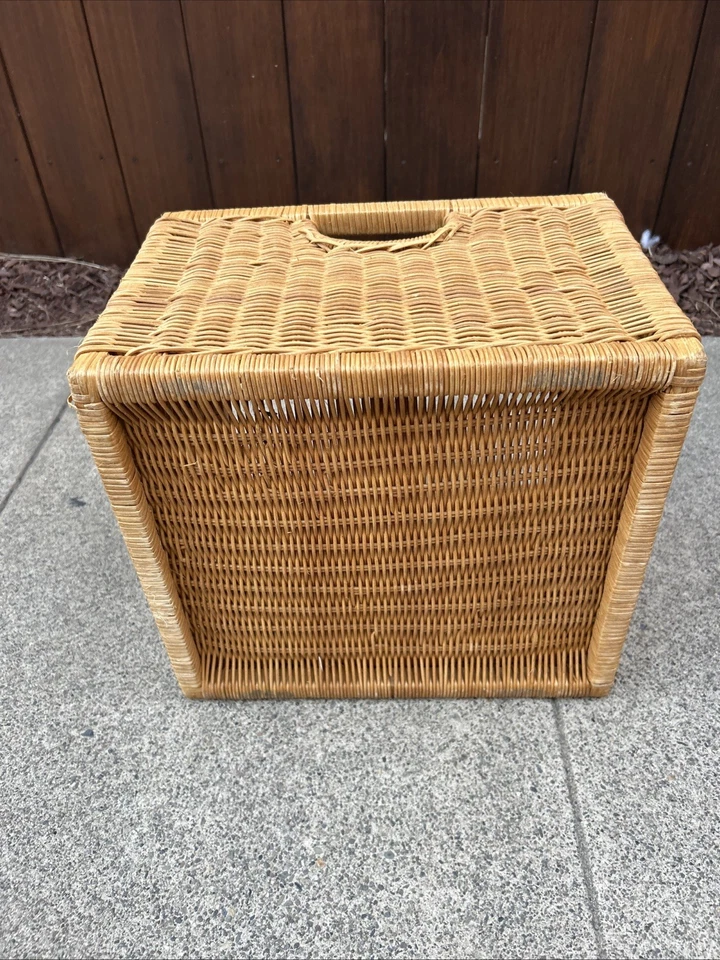 Square Wicker Basket 14" X 12" X 10" - Image 3 of 4