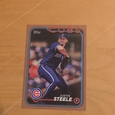 Topps Series 1 2024 Justin Steele Base Set #318 Chicago Cubs Baseball Card
