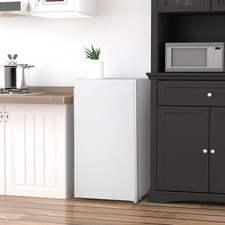 HOMCOM 91L Kühlschrank mit Gefrierfach 81L+10L Klein Kühlschrank mit Gemüsefach