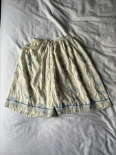women's pyjama shorts creme and blue with cute bunny pattern