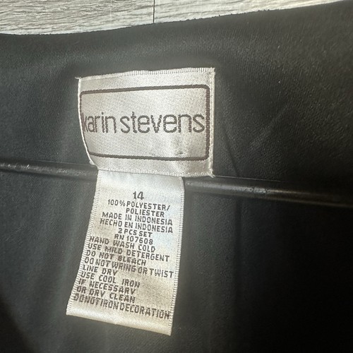Vintage Karin Stevens Größe 14 Top mit Rock Ditsy Blumendruck Stufenrock - Bild 4 von 8