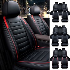 Faux Leather Car Full 5-seat Covers Front Rear Cushion Waterproof For Toyota Faux Leather Car Full 5-seat Covers Front Rear Cushion Waterproof For Toyota