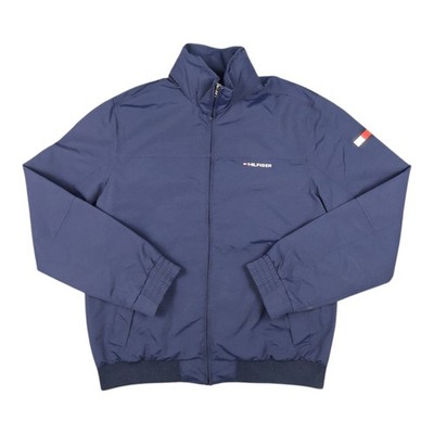 Tommy Hilfiger Jacket Mens MEDIUM Blue Windbreaker Bomber Mesh Lined Yacht M