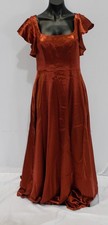 Azazie Women's Bondi A-Line Metallic Satin Bridesmaid Dress LB3 Terracotta US:8