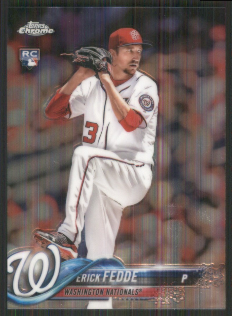 2018 Topps Chrome #76 Erick Fedde RC Washington Nationals 47690