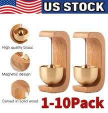Magnetic Wind Chime DoorBell Doorway Setting Wooden-Copper for Coffee Shop/Home 