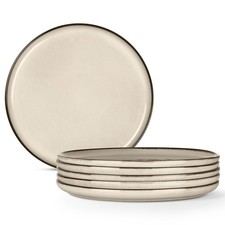 Onader Teller 6er set, 26,5 cm Speiseteller Steingut, Klassisch Kuchenteller ...