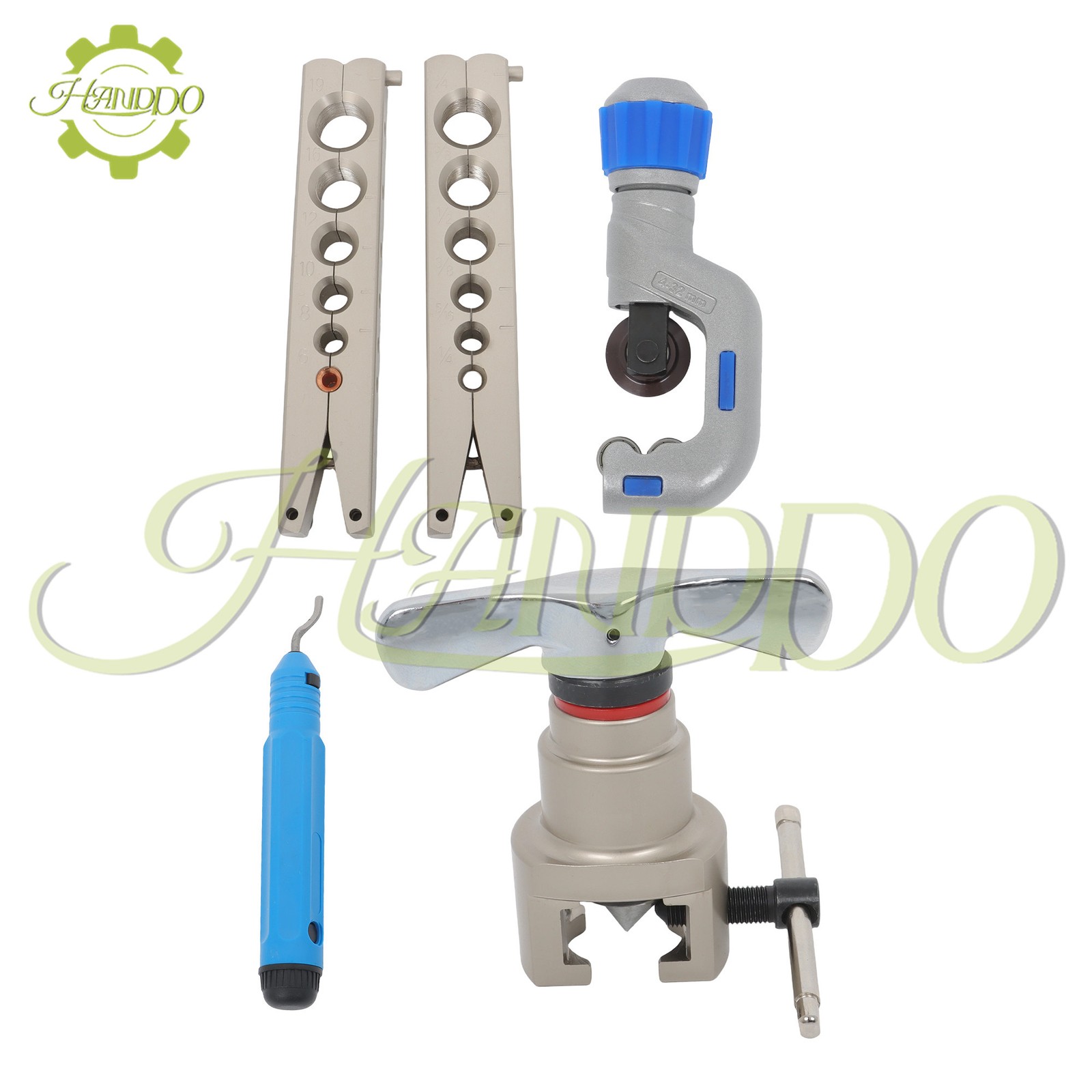 HVAC Pipe Flaring Tool kit 6-19mm 45 Degree Angle Eccentric Cone Type Set 6 hole