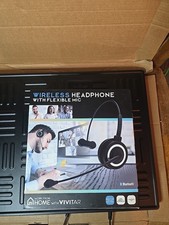 VIVITAR WIRELES HEADPHONE WITH FLEXIBLE MIC -BLUETOOTH NEW