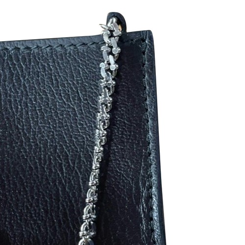 Alexander Mcqueen Skull Stud Phone Holder in Black Leather - Picture 8 of 12