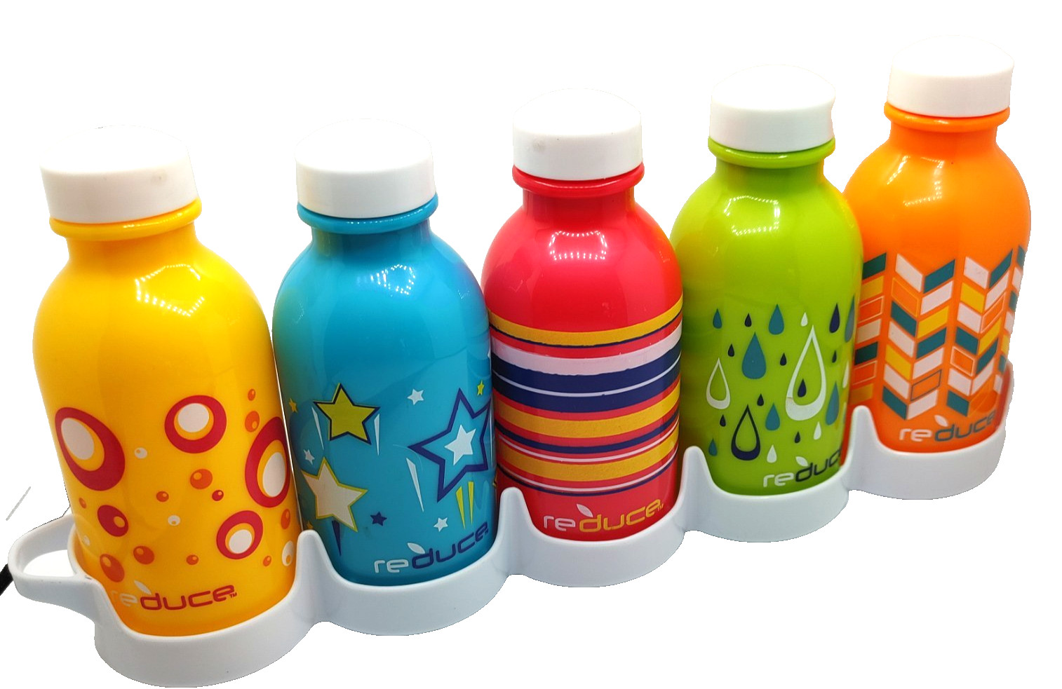Set Kids 5 Day School Week Multi Tray 6 Pc 10 Oz Milk Juice