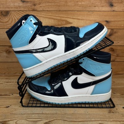Nike Turnschuhe Damen Größe UK 5,5 Air Jordan 1 High UNC Patent Basketballschuhe