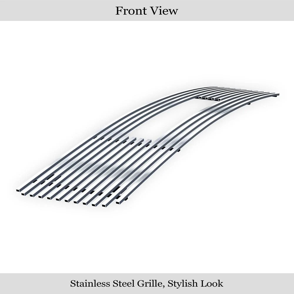 For GMC Safari 95-05 1-Pc Chrome Polished 8x6 mm Horizontal Billet Main Grille