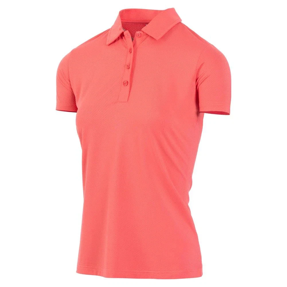 Island Green Ladies Polo Shirt Honeycomb Jacquard UV Protection Coral Pink
Opens in a new window or 
