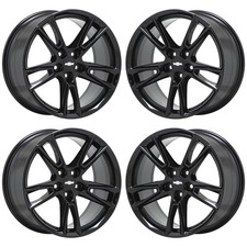 20 Chevrolet Camaro Ss Gloss Black Wheels Rims Factory Oem Set 5872 5875