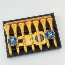 St Andrews Old Course Golf Tees Set Scotland Souvenir Display Case Vtg